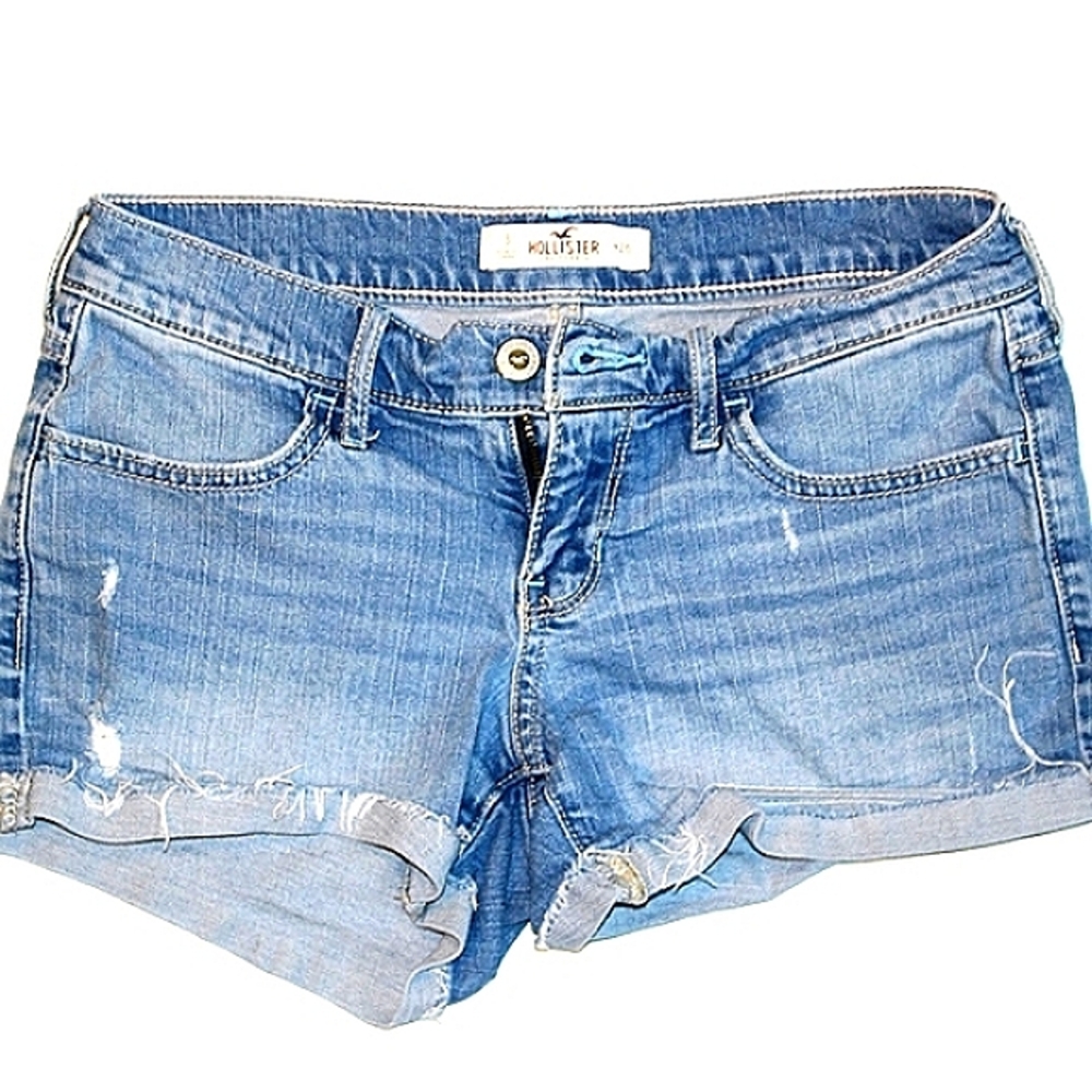 Hollister light blue denim short
